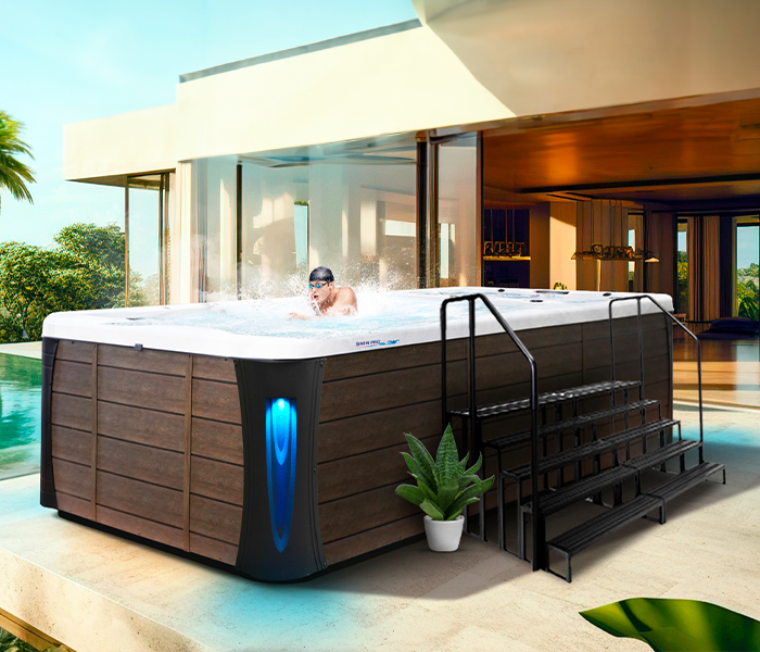 Calspas hot tub being used in a family setting - Milford